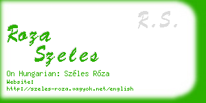 roza szeles business card